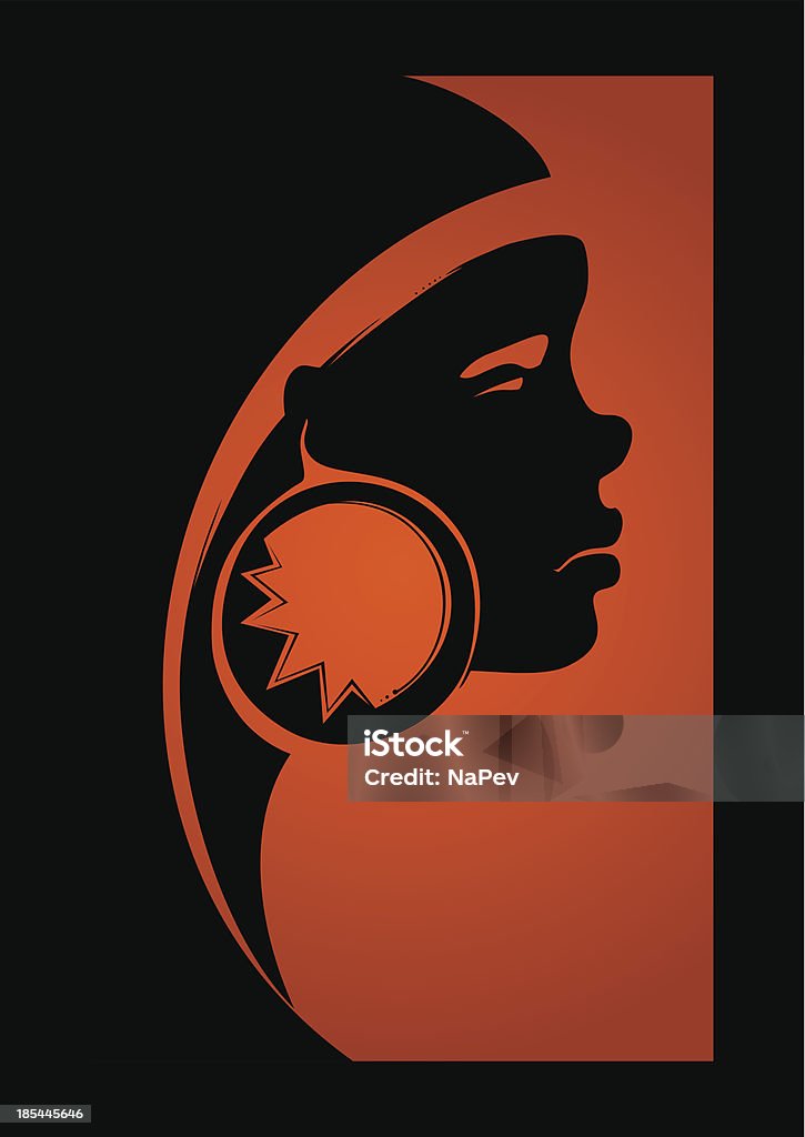 Abstract female face African girl's face African Ethnicity stock vector