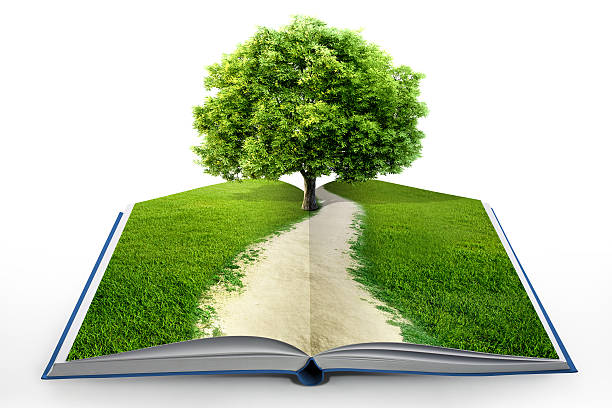 book of nature isolated on white