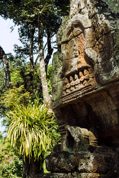 Ancient reliefs  in Angkor Wat complex near Siem Reap, Cambodia
