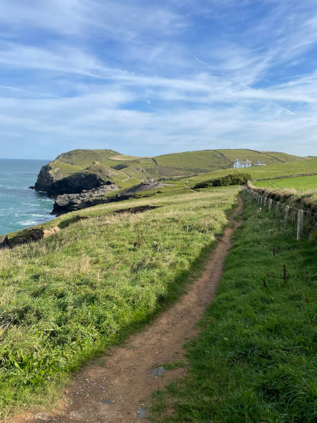 istock Coastal footpath towards a headland 1854489541