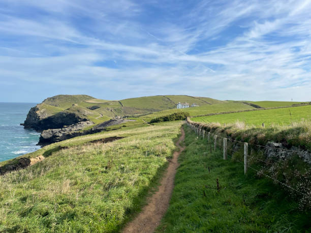 istock Coastal footpath towards a headland 1854490520