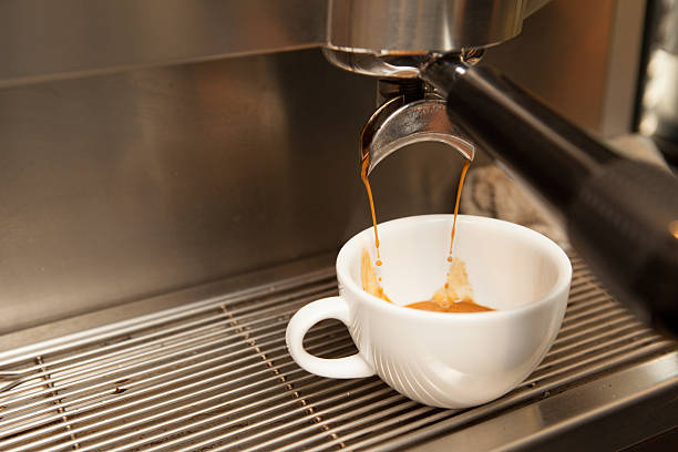 istock Latte art, coffee on the wooden desk as background. 185450161