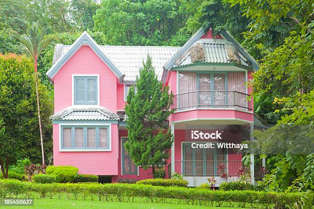 Pink House In Forest Stock Photo - Download Image Now - Architecture, Beauty, Beauty In Nature