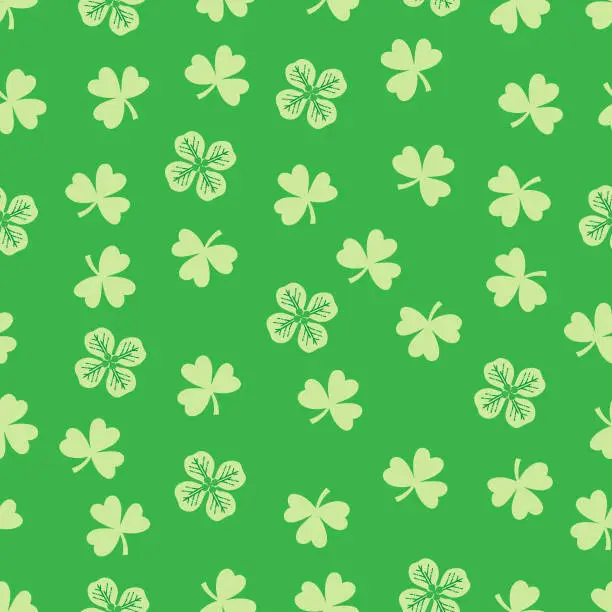 Vector illustration of Clover seamless pattern .