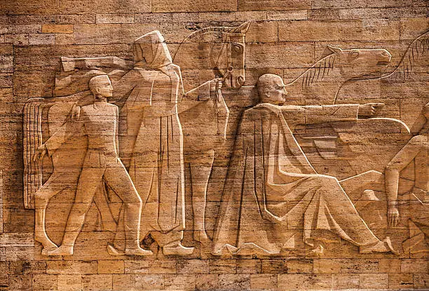 Travertine Relief at AnÄ±tkabir mausoleum of Mustafa Kemal AtatÃ¼rk