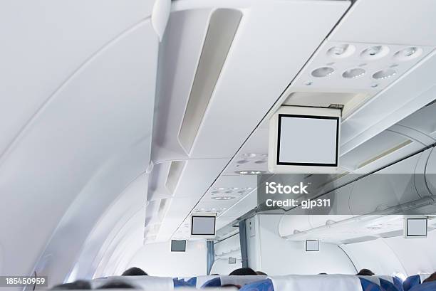 Foto de Interior De Um Avião Comercial e mais fotos de stock de Assento - Assento, Assento de veículo, Avião