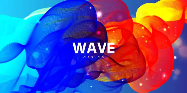 Vector illustration of Abstract colorful vector background, color flow wave for design brochure, website, flyer.