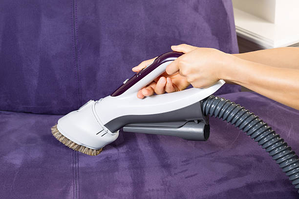 Cleaning Leather Sofa With Vacuum Brush Stock Photo - Download Image Now -  Suede, Sofa, Appliance - iStock
