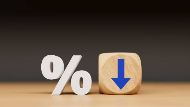 istock Background of  bank's interest rate cut concept, 3d rendering 1854552535