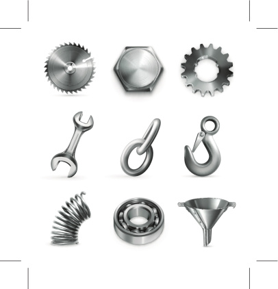 Industry, set of icons. Eps10 vector illustration contains transparency and blending effects.