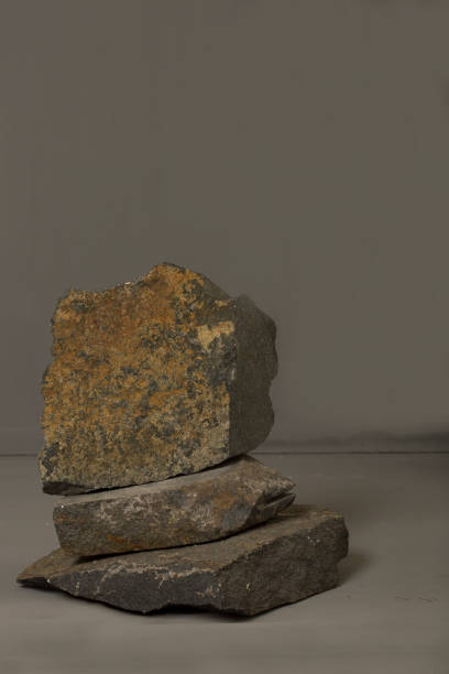 Stones piled up closeup with texture stock photo