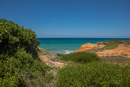 A view of the Italian coastline in Puglia