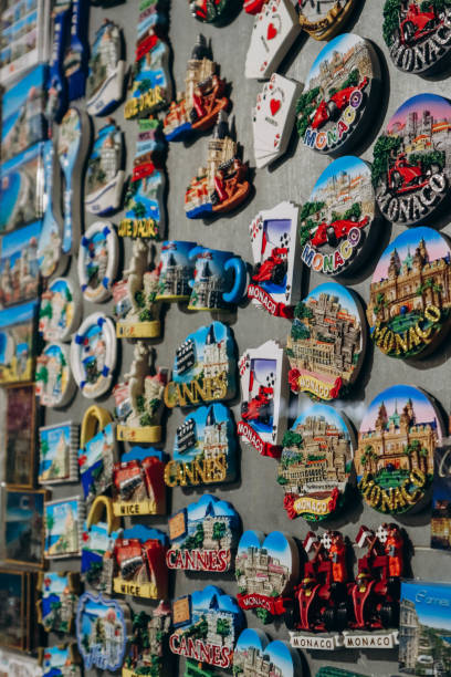 istock Nice, France - December 13, 2023: Souvenir magnets in a store window in Nice 1854605576