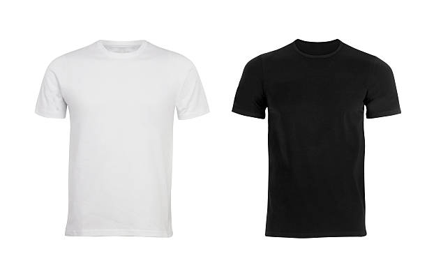 istock A black and a white mans t shirt 185461668