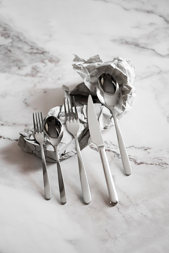 Cutlery set - tea spoon, table spoon, dessert fork, table fork and table knife