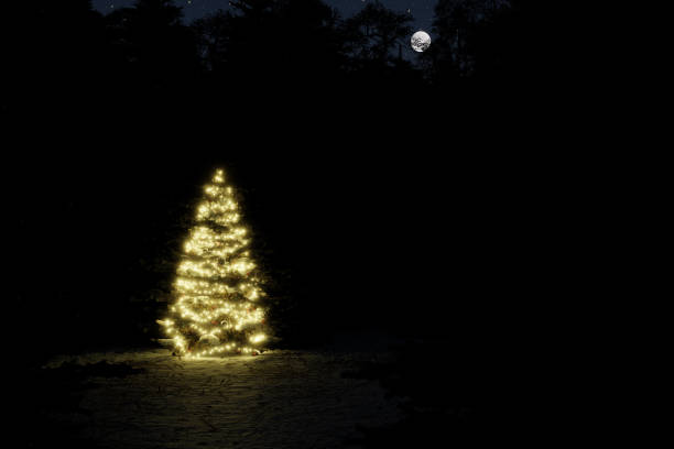 Defocused Christmas background with bokeh