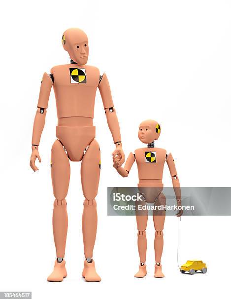 Crash Test Dummies Isolated Stock Photo - Download Image Now - Crash Test Dummy, Cut Out, Misfortune