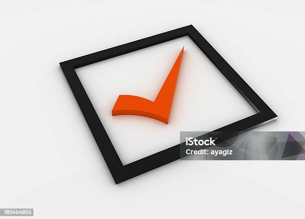 Orange Checkmark Stock Photo - Download Image Now - Agreement, Animal Markings, Asking