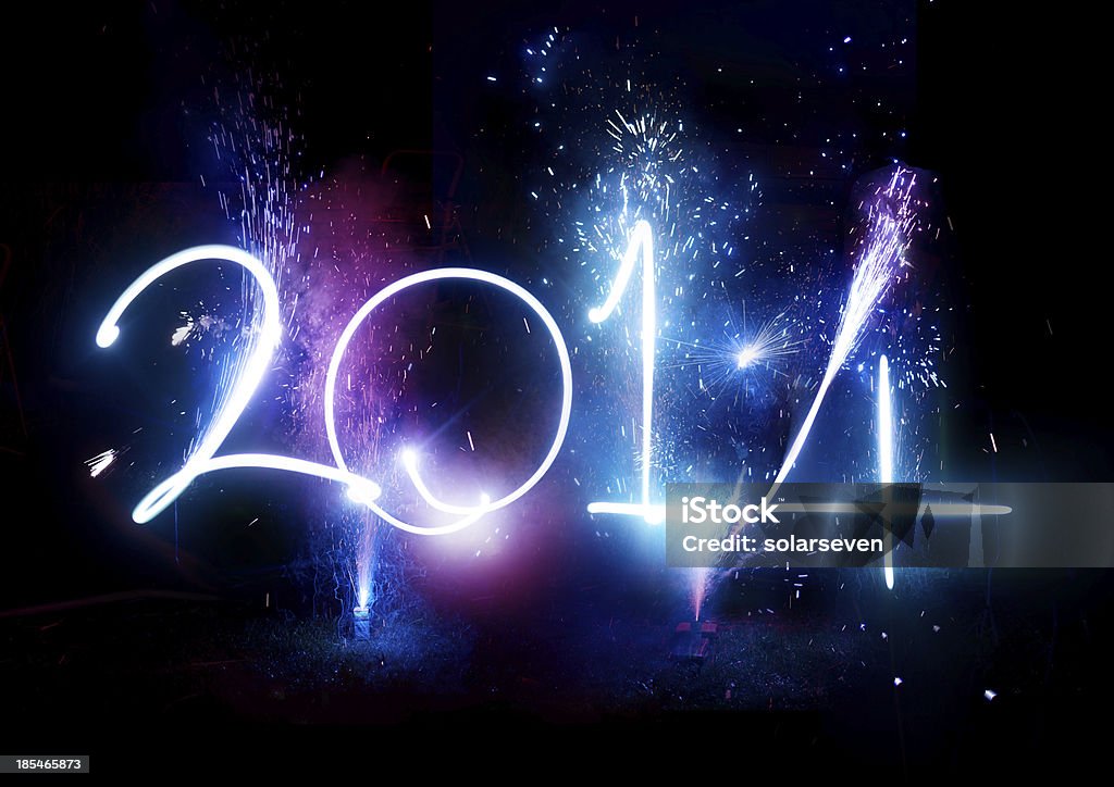 Happy New Year 2014 Fireworks 2014 Fireworks party -  New Year Display! 2014 Stock Photo