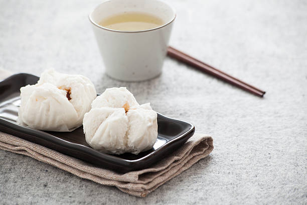 중국 찜 바베큐 포크 bun (인도식 - mantou chinese dumpling white chinese culture 뉴스 사진 이미지