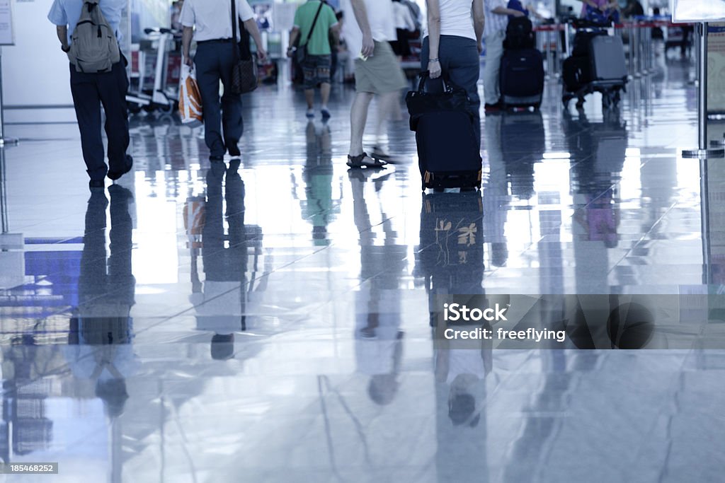 Die Bewegung von Menschen am Flughafen - Lizenzfrei Abschied Stock-Foto
