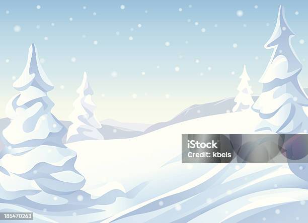 Snowy Hills Stock Illustration - Download Image Now - Snow, Snowing, Landscape - Scenery