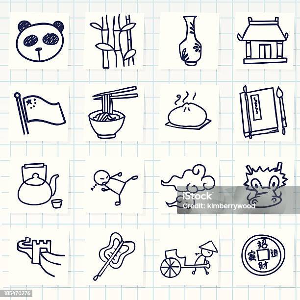 Chinese Icon Stock Illustration - Download Image Now - Bicycle, Japanese Language, Panda - Animal