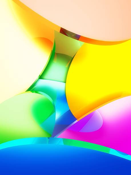 istock 3d colorful background of circles 185474501