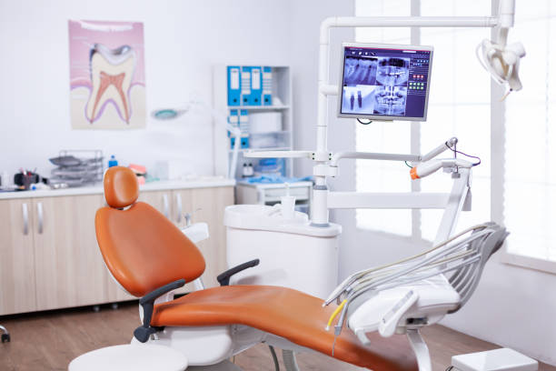 istock Radiography of patient jaw on screen display 1854776086