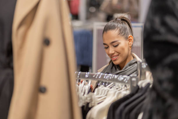 istock Beautiful woman in shopping 1854779425