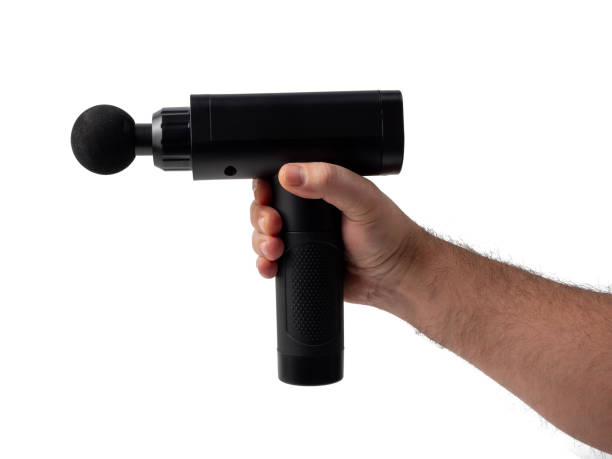 istock Massage gun isolated on a white background. 1854794855