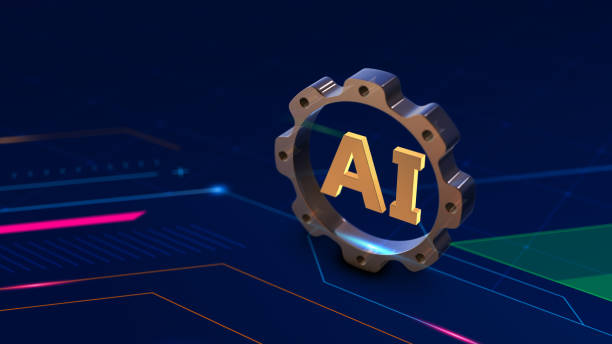 istock Cyber security concept with AI and gear 1854794884