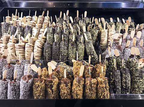 Ice cream bar on the counter