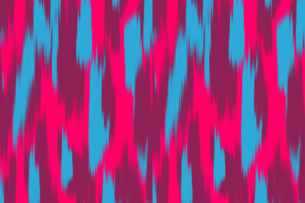 istock Uzbek ikat pattern and fabric in Uzbekistan. 1854842804