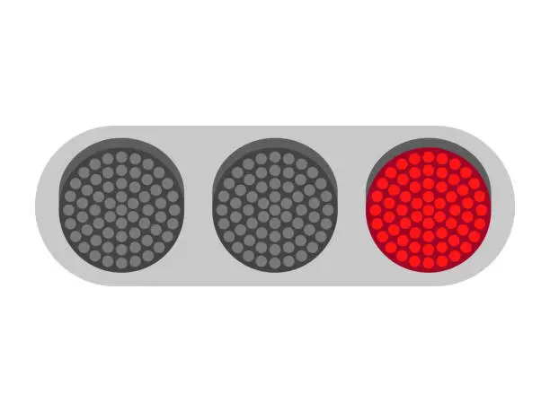 Vector illustration of The traffic light isolated on white background