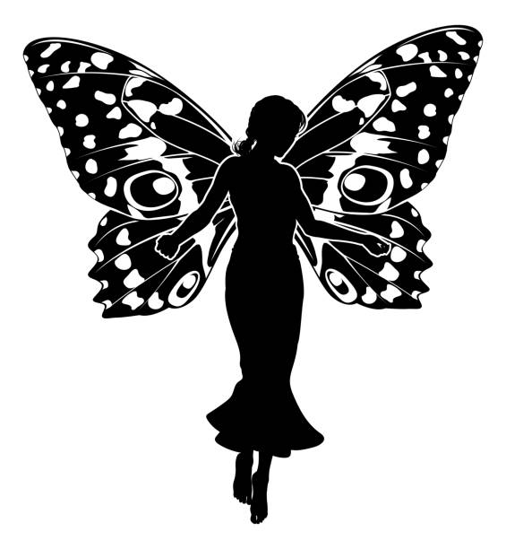 istock A Fairy in Silhouette With Butterfly Wings 1854955755