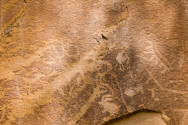 istock Petroglyph or rock art carvings 185496899