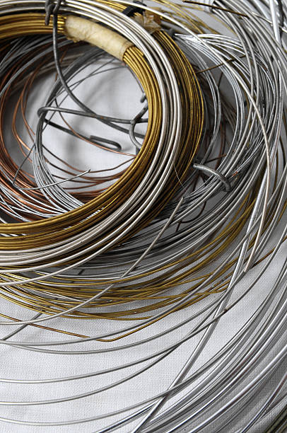 istock Lot of Different Metal Wire 185498030