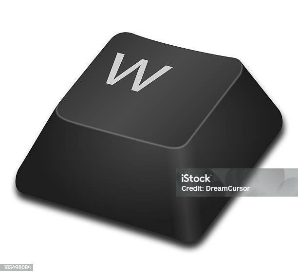 Computer Key W Stock Photo - Download Image Now - Alphabet, Black Color, Computer Key