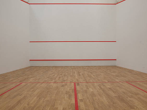 Squash court. Official white squash court in squash club racketball stock pictures, royalty-free photos & images
