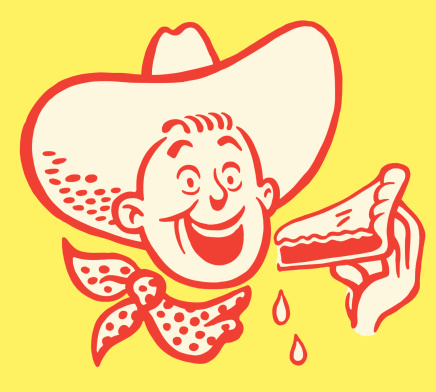 Cowboy Eating a Piece of Pie