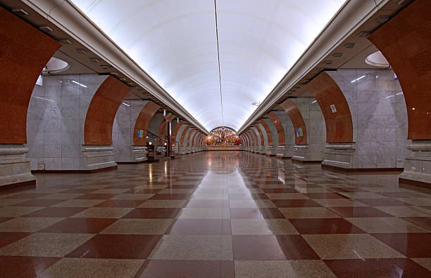 istock Metro and subway station with art deco design in Moscow 185502015