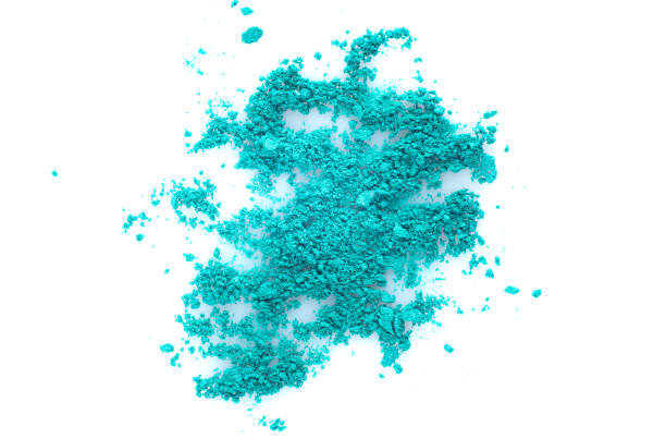 istock Pile of blue kinetic sand on white background 1855036194