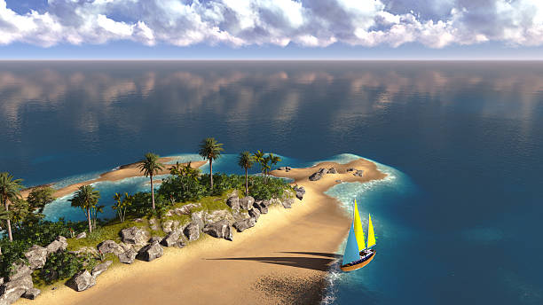 istock Yacht in paradise island 185505534