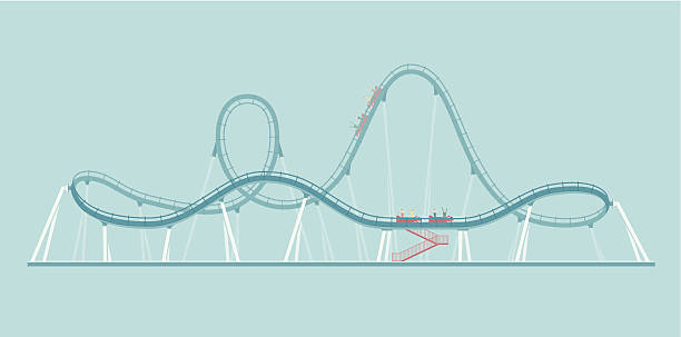 achterbahn - rollercoaster stock-grafiken, -clipart, -cartoons und -symbole