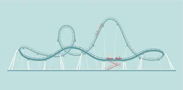 Vector illustration of Rollercoaster