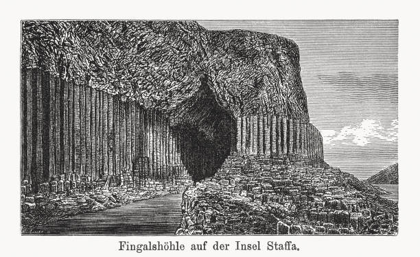 istock Fingal's Cave on Staffa, Scottland, wood engraving, published in 1894 1855070240