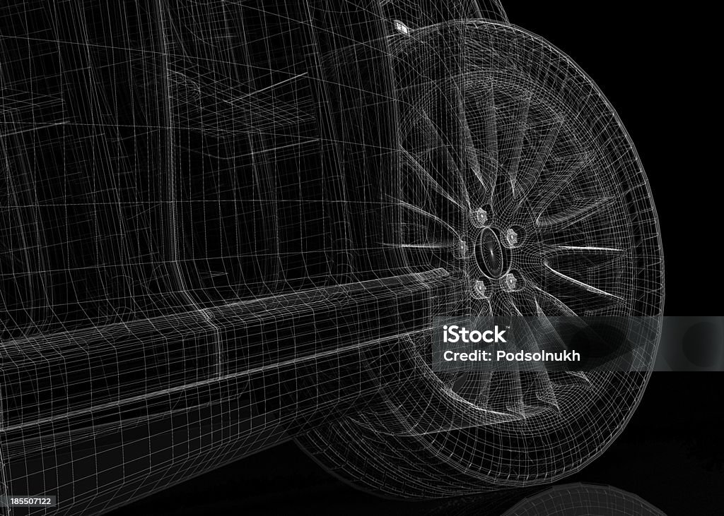 Modelo de coche 3D - Foto de stock de Abstracto libre de derechos