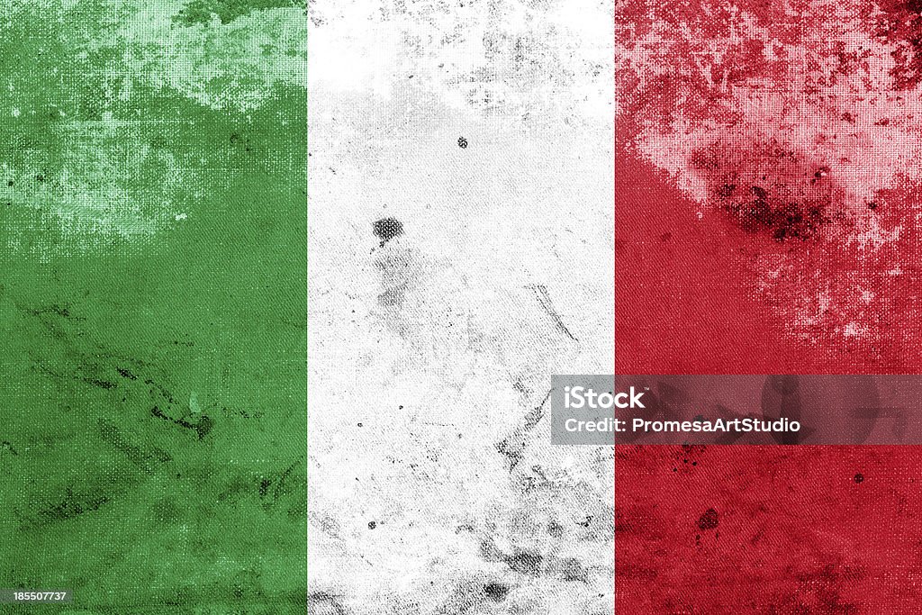 Bandera de Grunge de Italia - Foto de stock de Anticuado libre de derechos