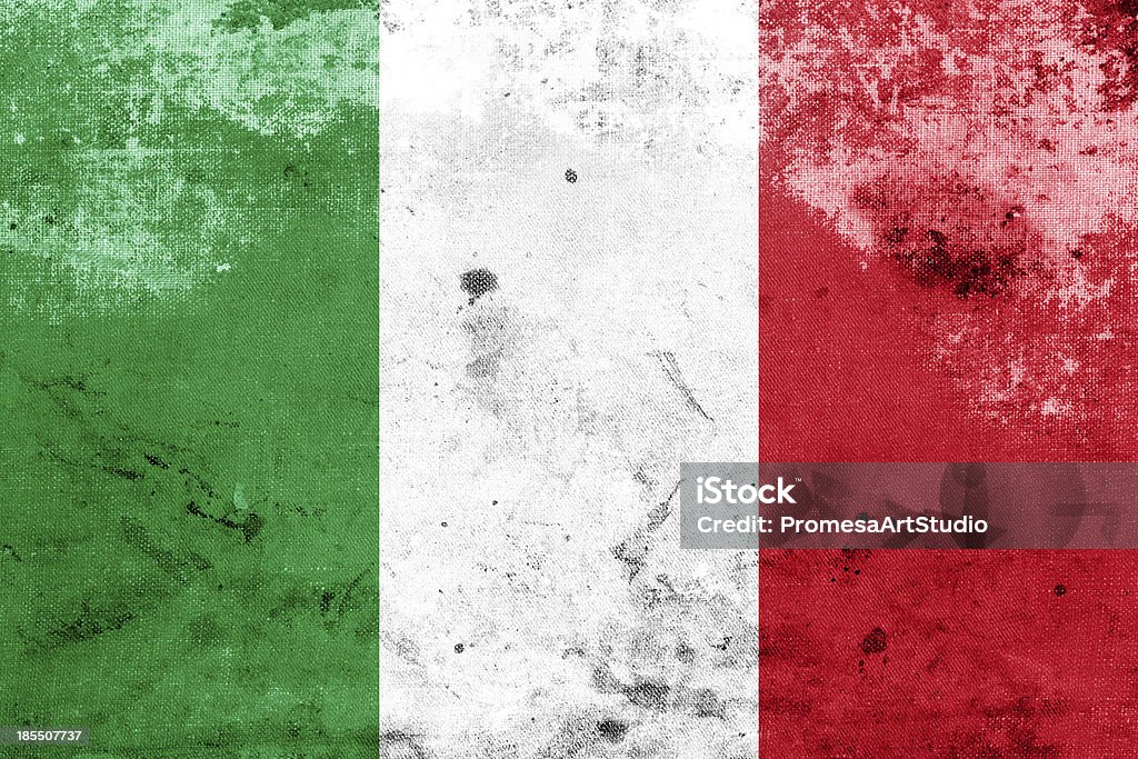 Grunge Bandiera Italia - Foto stock royalty-free di Bandiera